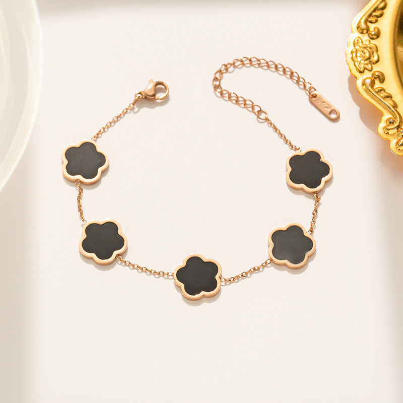 Parthenocissus Flower Titanium Bracelet