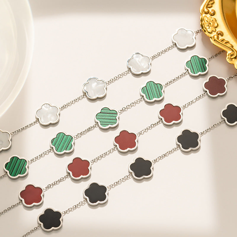 Parthenocissus Flower Titanium Bracelet