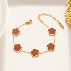 Parthenocissus Flower Titanium Bracelet