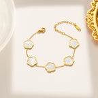 Parthenocissus Flower Titanium Bracelet