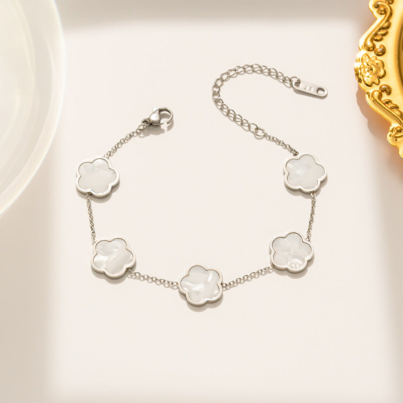Parthenocissus Flower Titanium Bracelet