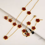 Green Gum Flower Gold Bracelet