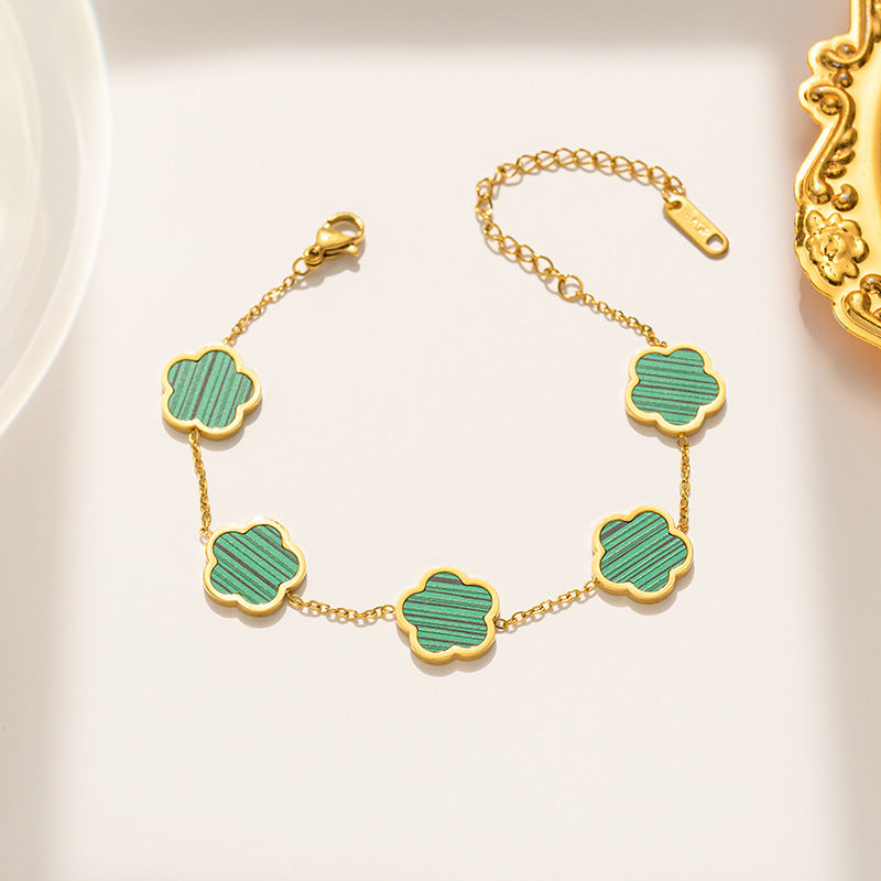 Parthenocissus Flower Titanium Bracelet